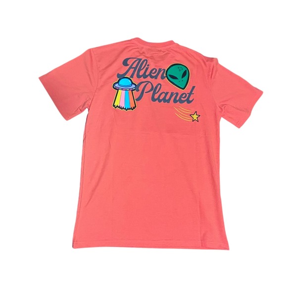 Due Date Studios Other - Graphic‎ Tee Coral Pink Alien Planet T Shirt Men's Size XS